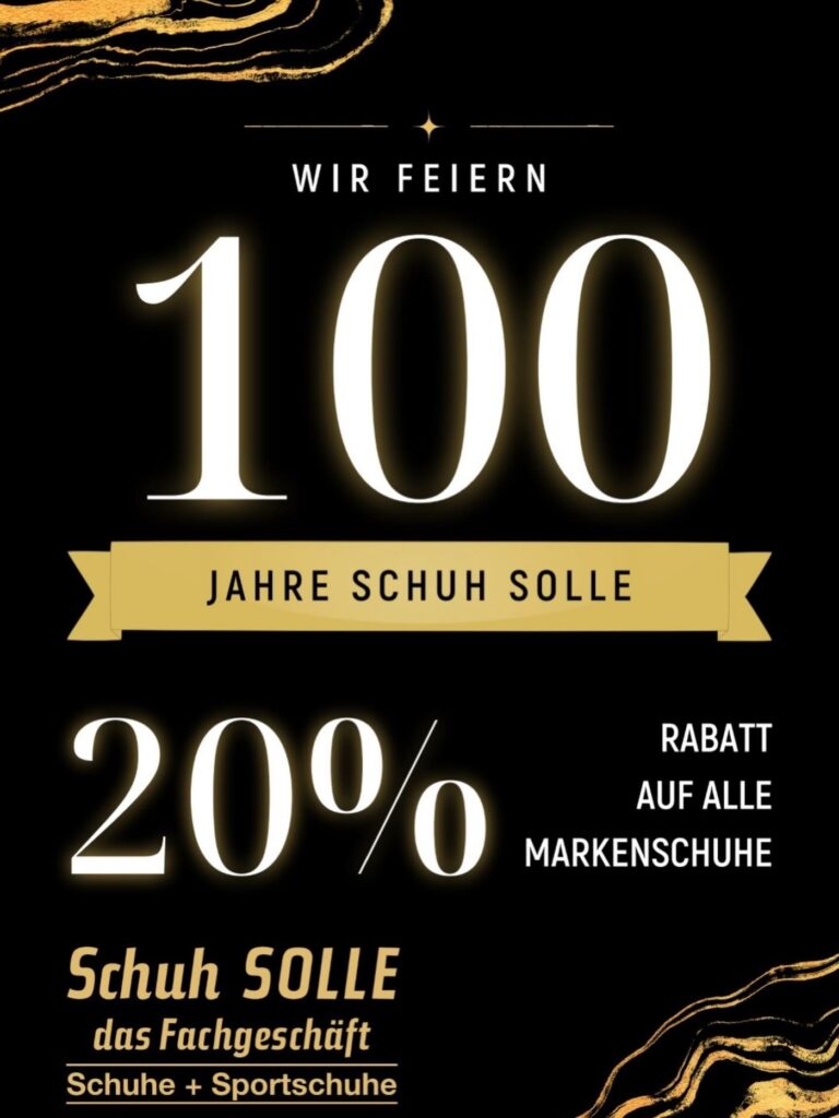 100 Jahre Schuh Solle Jubiläum